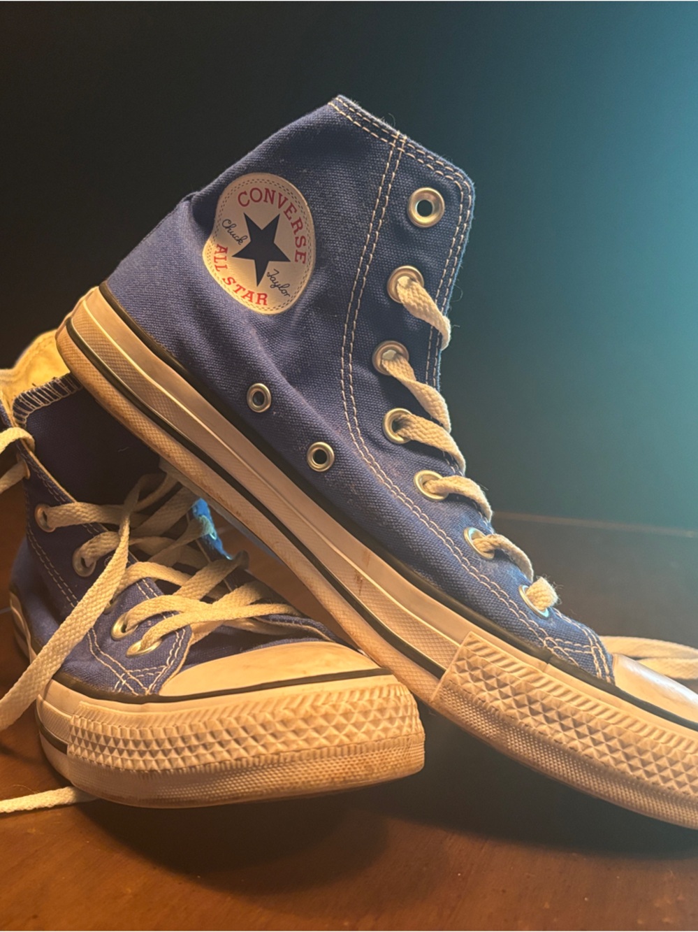 Converse High Top Sneakers - Blue & White
